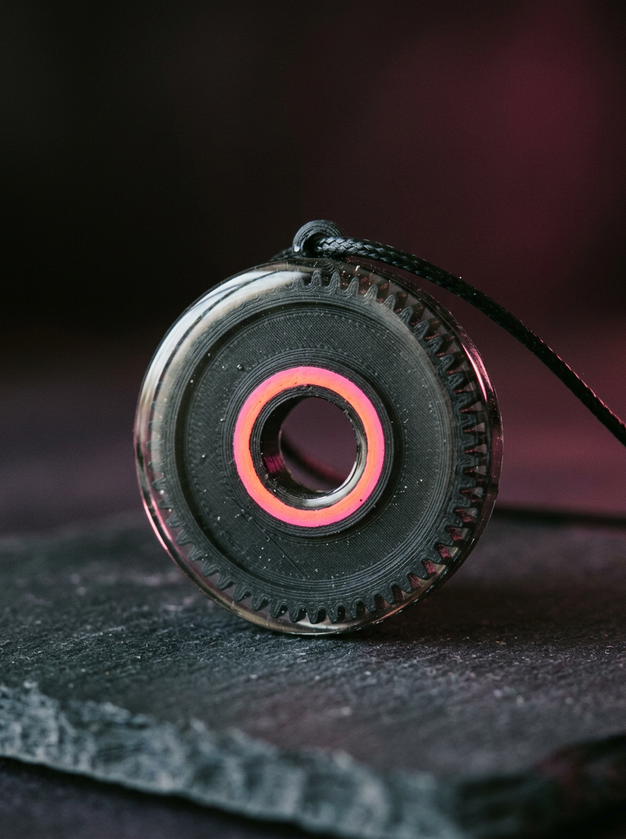 Cassette Core anchor in matte charcoal with neon accents